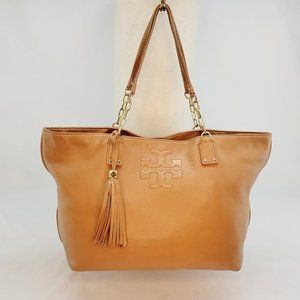 AUTHENTIC TORY BURCH Thea Leather Tote - Shoulder Bag - Light Umber